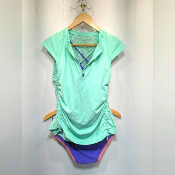 Calia By Carrie Underwood‎ 3 Piece Swimwear Colorblock UPF Coverup Bikini - Picture 1 of 16